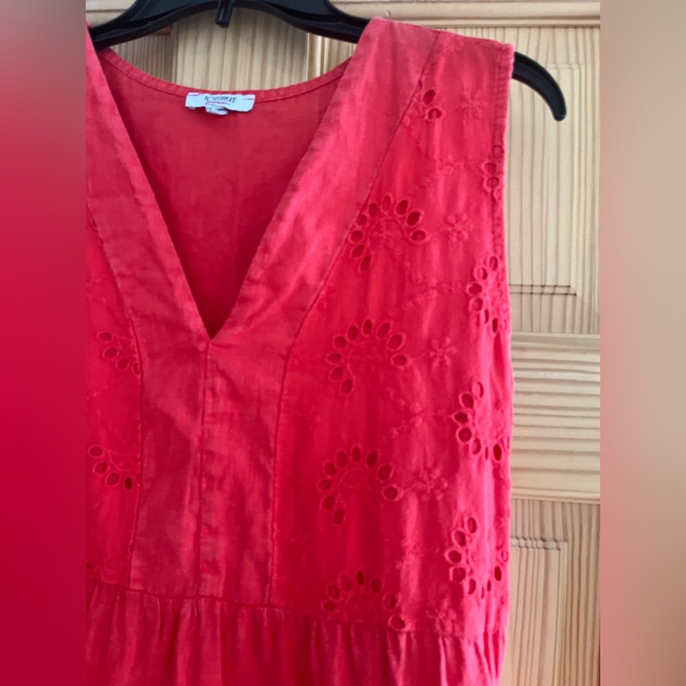 Rosemarine Red Linen Embroidered Women’s Dress Size‎ L - Picture 4 of 16